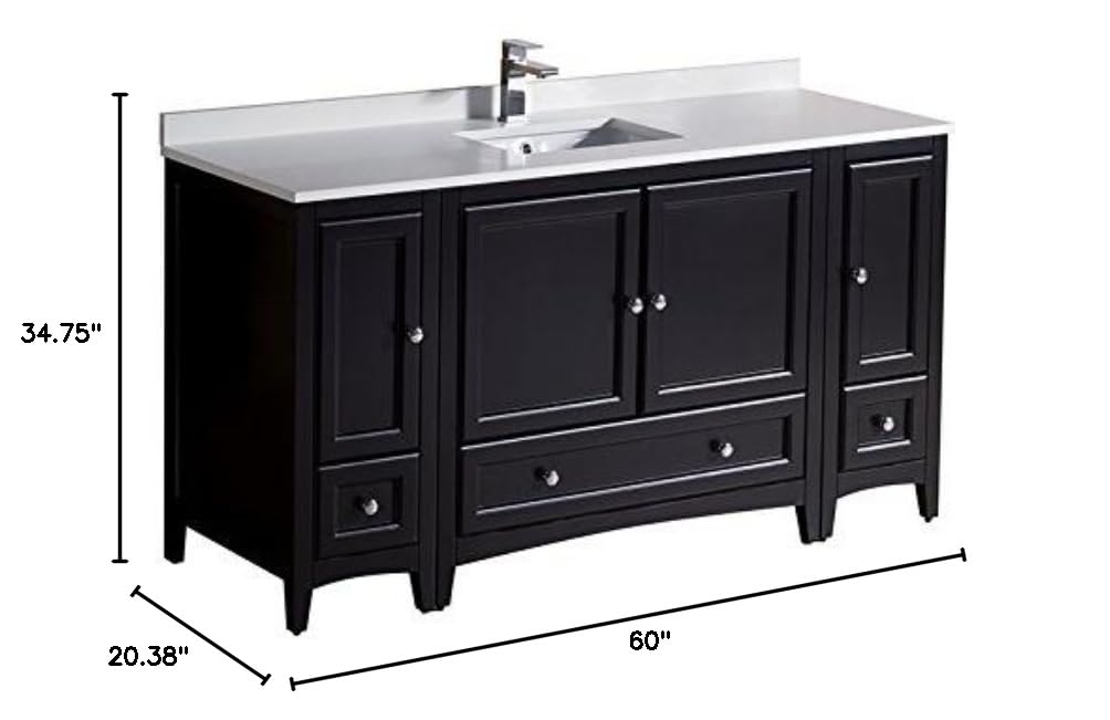 Fresca FCB20-123612ES-CWH-U Cabinets with Top and Sink