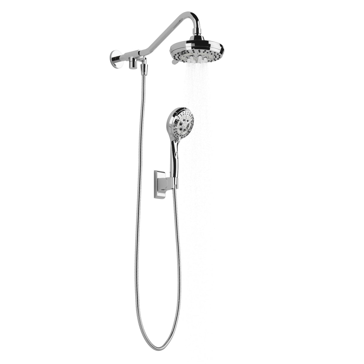 PULSE ShowerSpas 1053-CH Oasis Shower System with 5-Function 7" Showerhead, 6-Function Hand Shower, Polished Chrome Finish