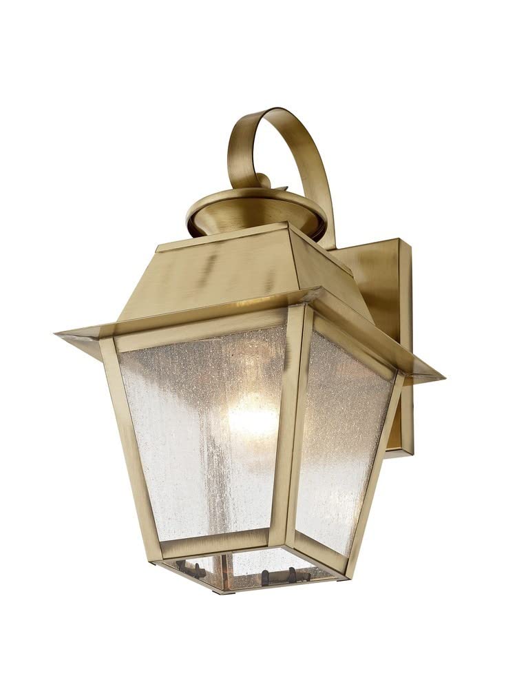 Livex Lighting 2162-61 Mansfield 1-Light Outdoor Wall Lantern, Charcoal