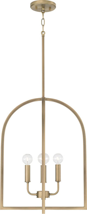 Capital Lighting 548841AD Lawson 4 Light Foyer Aged Brass