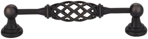 Jeffrey Alexander 749-128B-DBAC 128 mm Center-to-Center Brushed Oil Rubbed Bronze Birdcage Tuscany Cabinet Pull