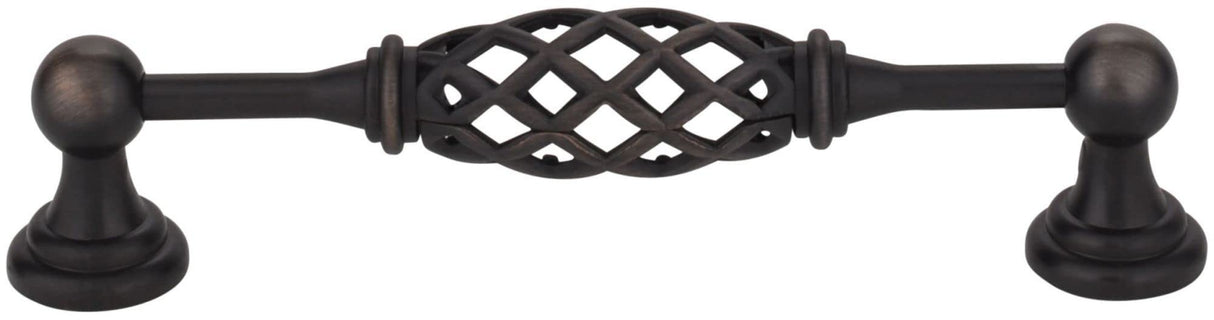Jeffrey Alexander 749-128B-SIM 128 mm Center-to-Center Distressed Antique Silver Birdcage Tuscany Cabinet Pull