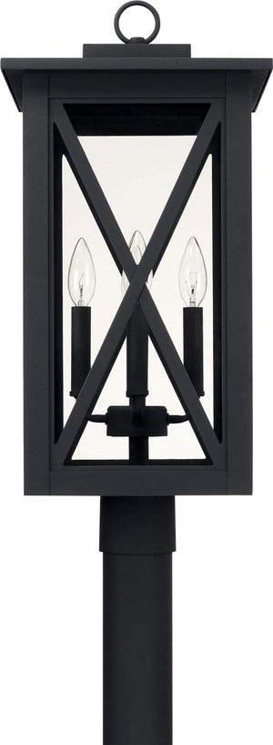 Capital Lighting 926643BK Avondale 4 Light Outdoor Post Lantern Black