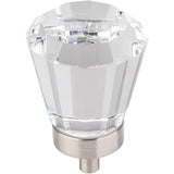 Jeffrey Alexander G150L-SN 1-1/4" Overall Length Satin Nickel Faceted Glass Harlow Cabinet Knob