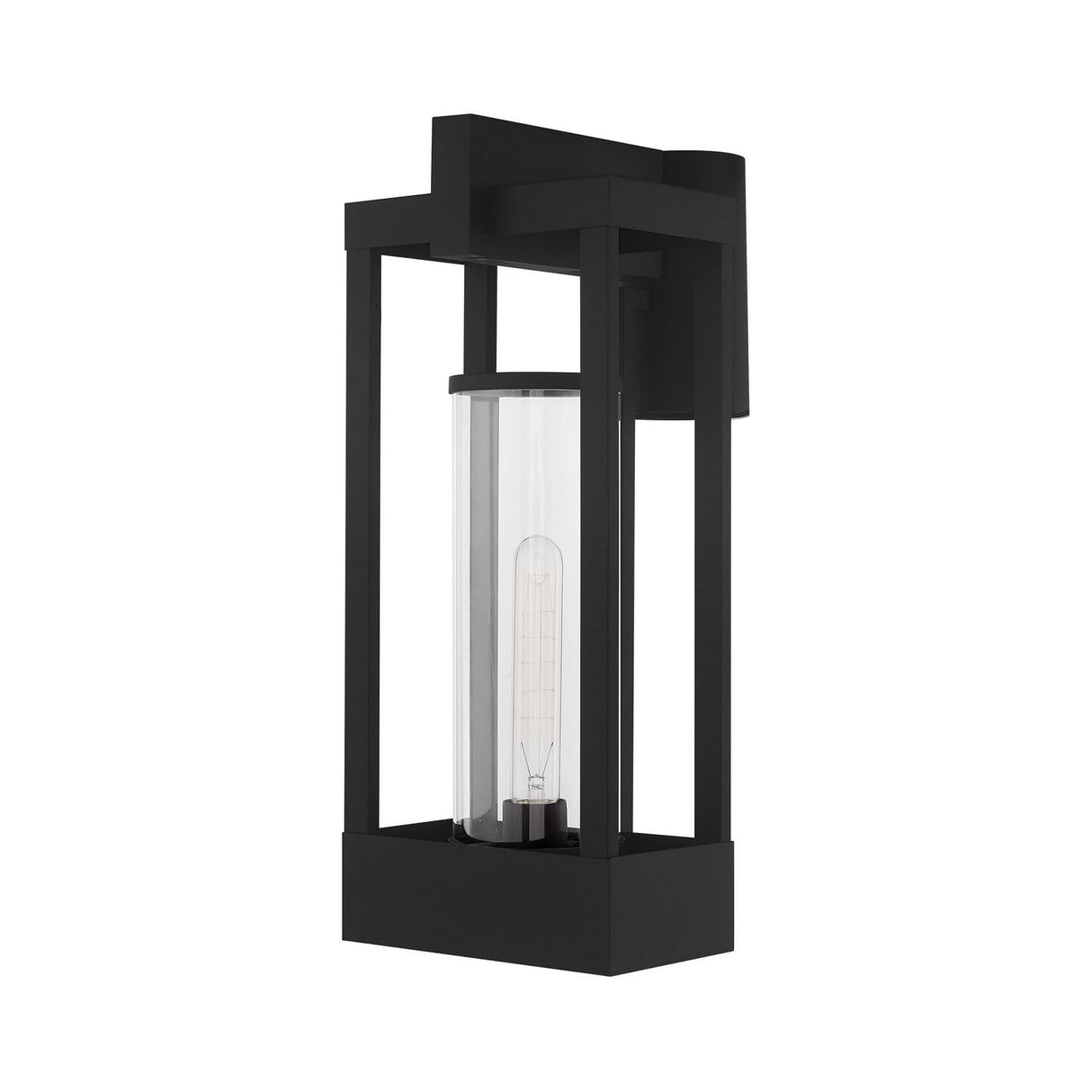 Livex Lighting 20996-04 Delancey - 18.88" One Light Outdoor Post Top Lantern, Black Finish with Clear Glass