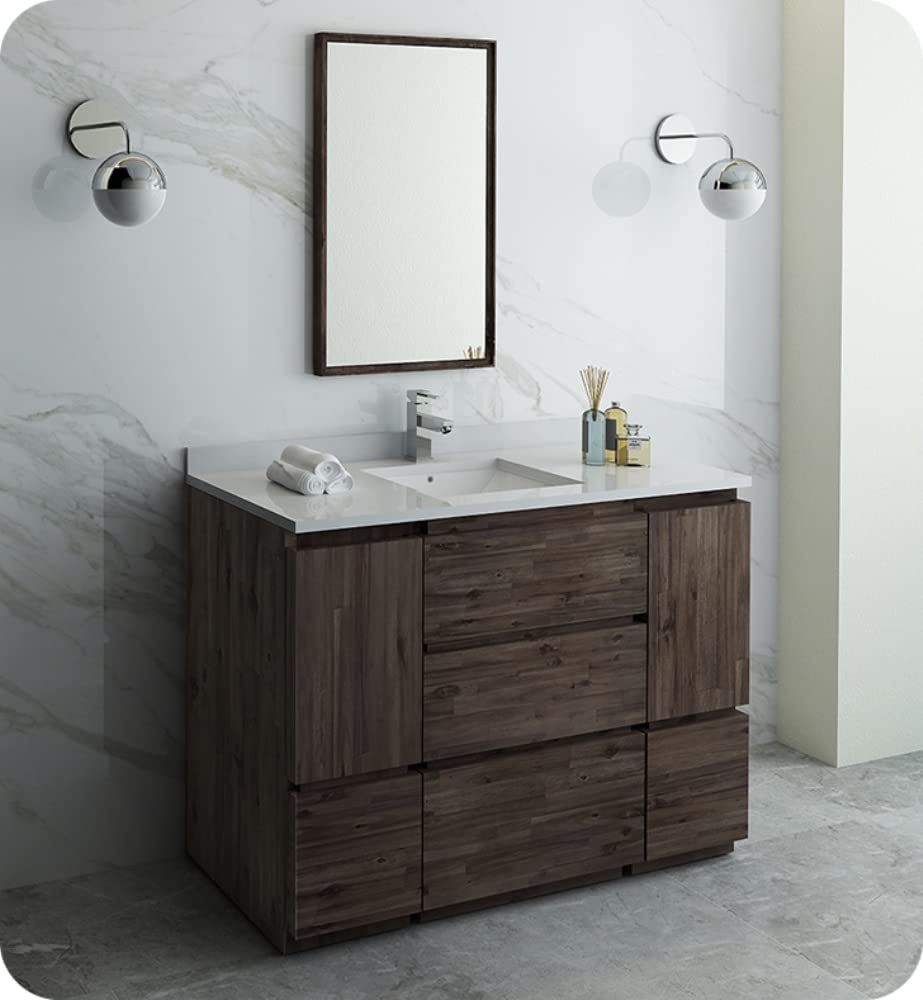 Fresca FVN31-122412ACA-FC Fresca Formosa 48" Floor Standing Modern Bathroom Vanity w/ Mirror