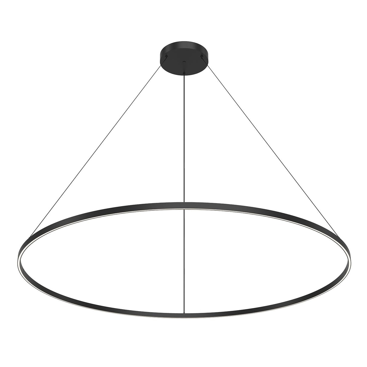 Kuzco PD87772-BK Cerchio 72" Pendant BK Aluminum Extrusion Up Down Duo Canopy 930 TRIAC 120 190W