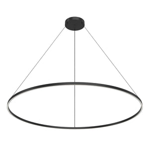 Kuzco PD87772-BK Cerchio 72" Pendant BK Aluminum Extrusion Up Down Duo Canopy 930 TRIAC 120 190W