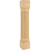 Hardware Resources P27-6-ALD 6" W x 6" D x 35-1/2" H Alder Fluted Post