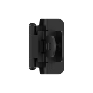 Amerock BPR8700FB Cabinet Hinge 3/8 in (10 mm) Inset Double Demountable Matte Black Kitchen Cabinet Door Hinge 1 Pair/2 Pack Functional Hardware