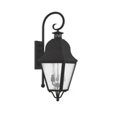 Livex Lighting 2555-07 Outdoor Wall Lantern with Seeded Glass Shades, Bronze