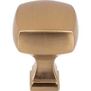 Jeffrey Alexander 278SBZ 1-1/8" Overall Length Satin Bronze Square Audrey Cabinet Knob