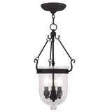 Livex Lighting 5083-04 Jefferson 3-Light Hanging Lantern, Black