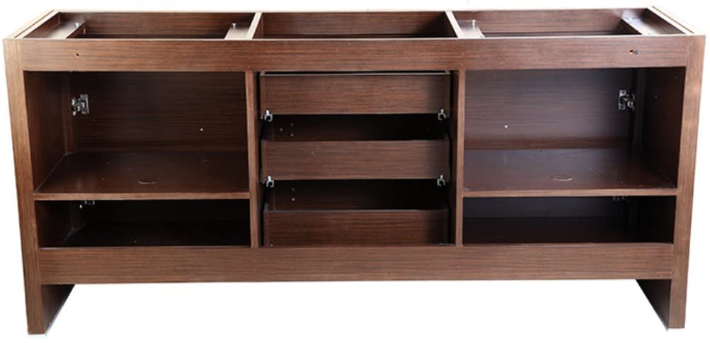 Fresca FCB8172WG Fresca Allier 72" Wenge Brown Modern Double Sink Bathroom Cabinet