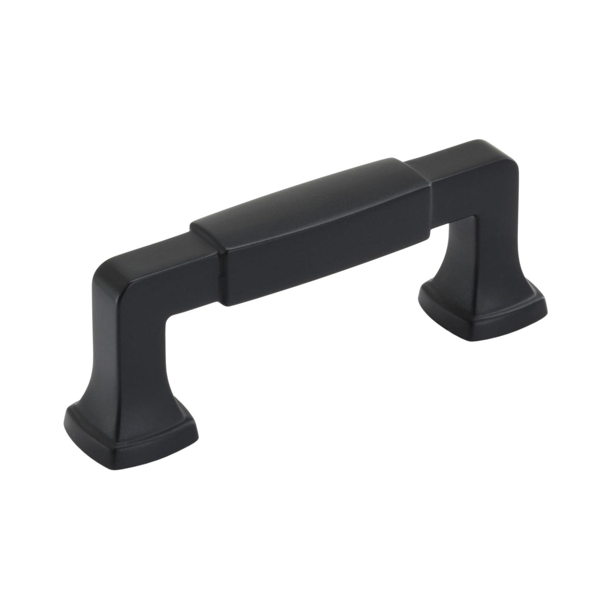 Amerock Cabinet Pull Matte Black 3 inch (76 mm) Center to Center Stature 1 Pack Drawer Pull Drawer Handle Cabinet Hardware