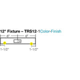 Task Lighting TRS12-1W-WT 12" TR Switch Series Angle Power Strip, Single Switch, White Finish, White Switch and Receptacles