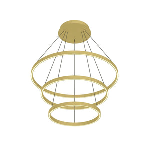 Kuzco CH87932-BG Cerchio 3 Layer 32" Chandelier BG Aluminum Extrusion Up Down 930 TRIAC 120 196W