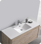 Fresca FVN9248RNW Fresca Catania 48" Rustic Natural Wood Wall Hung Modern Bathroom Vanity w/ Medicine Cabinet