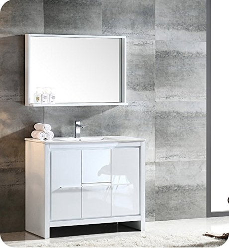 Fresca FCB8140WH Fresca Allier 40" White Modern Bathroom Cabinet