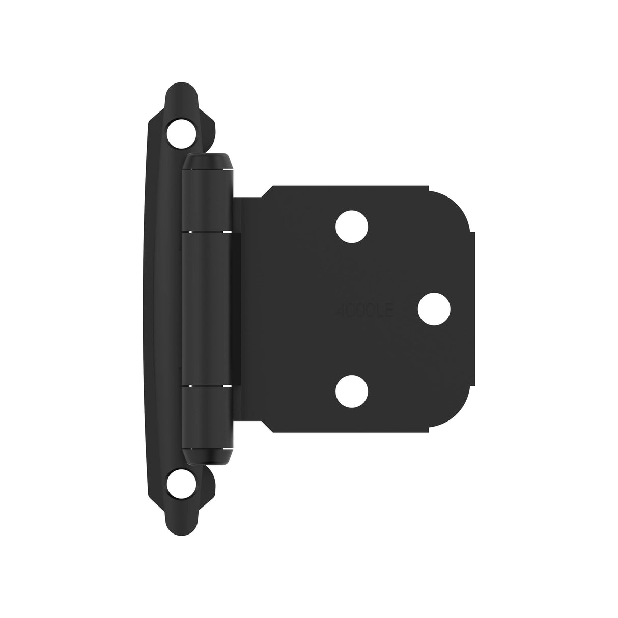 Amerock BPR7629FB Face Frame Cabinet Hinge Variable Overlay Self Closing Face Mount Matte Black Kitchen Cabinet Door Hinge 1 Pair/2 Pack Functional Hardware