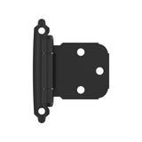 Amerock BPR7629FB Face Frame Cabinet Hinge Variable Overlay Self Closing Face Mount Matte Black Kitchen Cabinet Door Hinge 1 Pair/2 Pack Functional Hardware