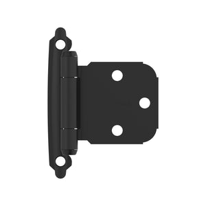 Amerock BPR7629FB Face Frame Cabinet Hinge Variable Overlay Self Closing Face Mount Matte Black Kitchen Cabinet Door Hinge 1 Pair/2 Pack Functional Hardware