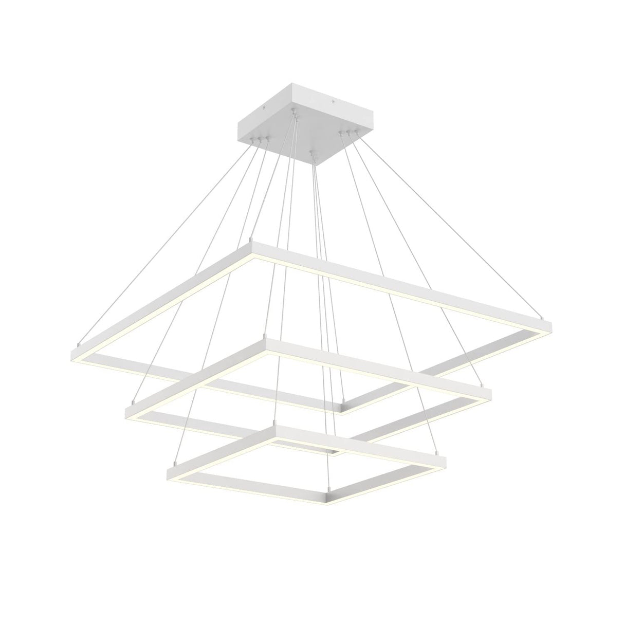 Kuzco CH88332-BK PIAZZA 3 LAYER 32" CHANDELIER BK TEXTURED DOWN ONLY 930 TRIAC 120 154W