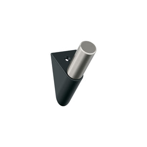 Amerock HBX37011MBG10 Acclivity Single Prong Decorative Wall Hook Matte Black/Satin Nickel Hook for Coats, Hats, Backpacks, Bags Hooks for Bathroom, Bedroom, Closet, Entryway