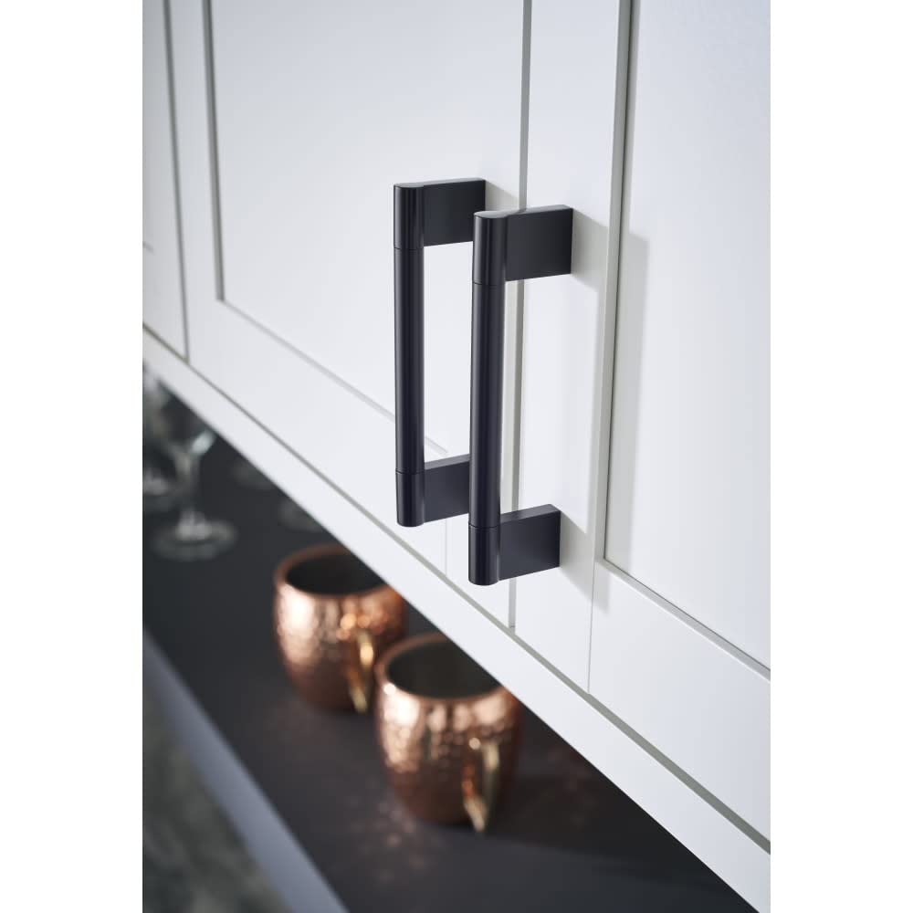 Elements 645-96MB 96 mm Center-to-Center Matte Black Knox Cabinet Bar Pull