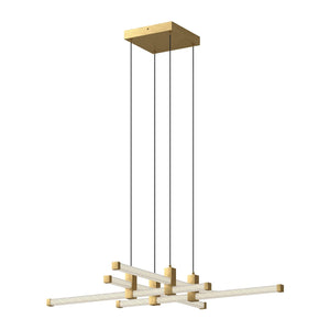 Kuzco CH23534-BG BLADE 34" CHANDELIER BRUSHED GOLD 120" WIRE 120V TRIAC/ELV LED 3000K 90CRI 29W