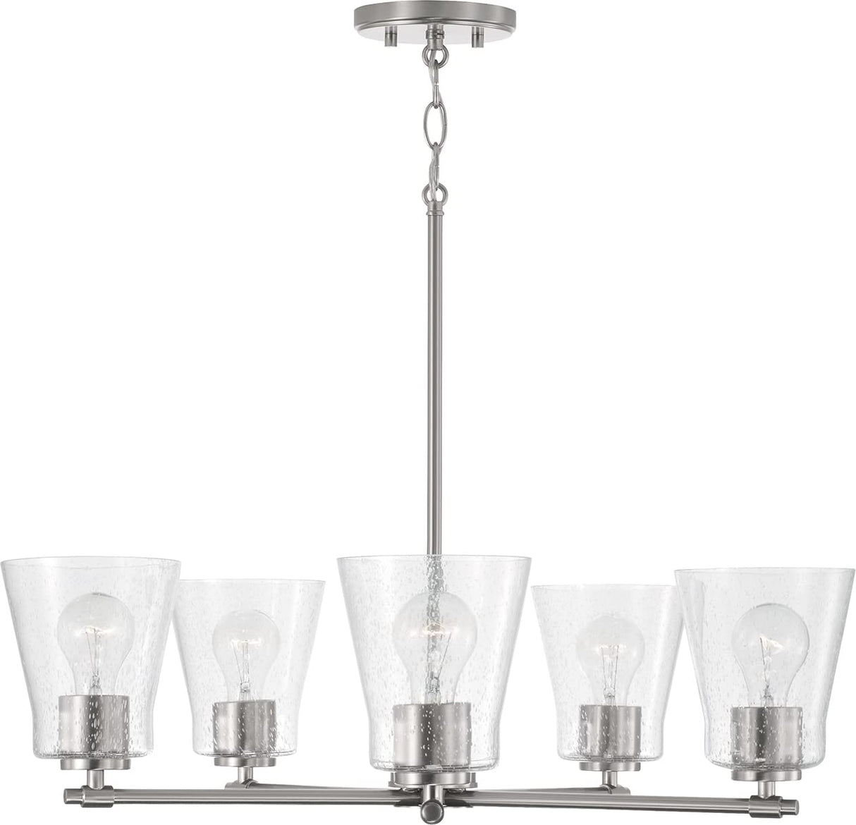 Capital Lighting 446951BN-533 Baker 5 Light Chandelier Brushed Nickel