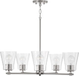 Capital Lighting 446951BN-533 Baker 5 Light Chandelier Brushed Nickel