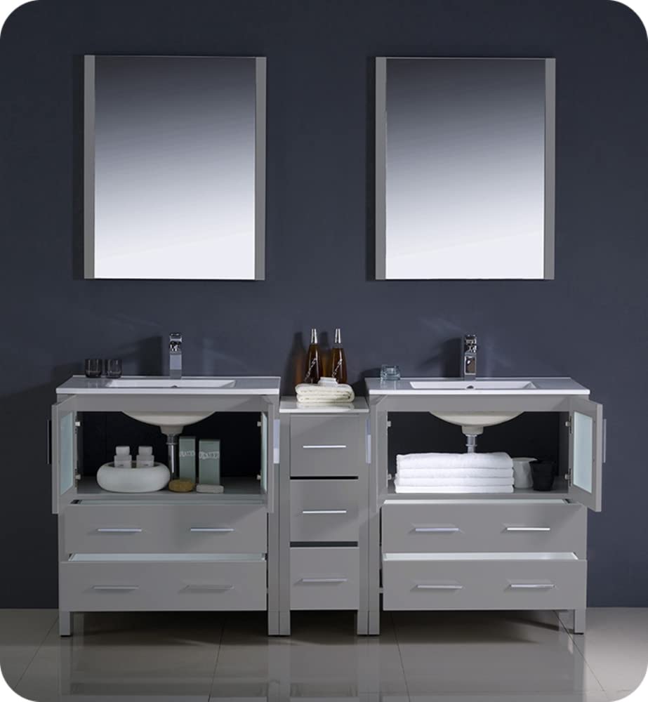 Fresca FCB62-301230GR Fresca Torino 72" Gray Modern Bathroom Cabinets