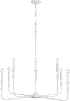 Capital Lighting 450381XW Paloma 8 Light Chandelier Textured White