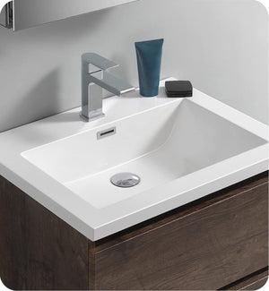 Fresca FVN9324RW Fresca Lazzaro 24" Rosewood Free Standing Modern Bathroom Vanity w/ Medicine Cabinet