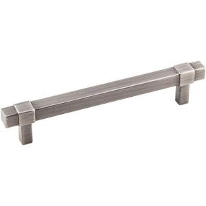 Jeffrey Alexander 293-128BNBDL 128 mm Center-to-Center Brushed Pewter Square Zane Cabinet Pull