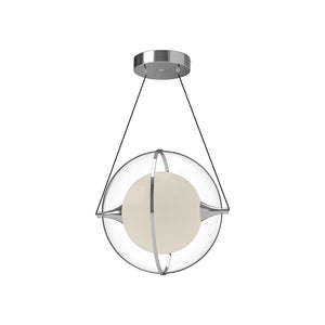 Kuzco PD76712-CH ARIES 12" PENDANT CHROME 120" WIRE 120V TRIAC/ELV LED 3000K 90CRI 15W