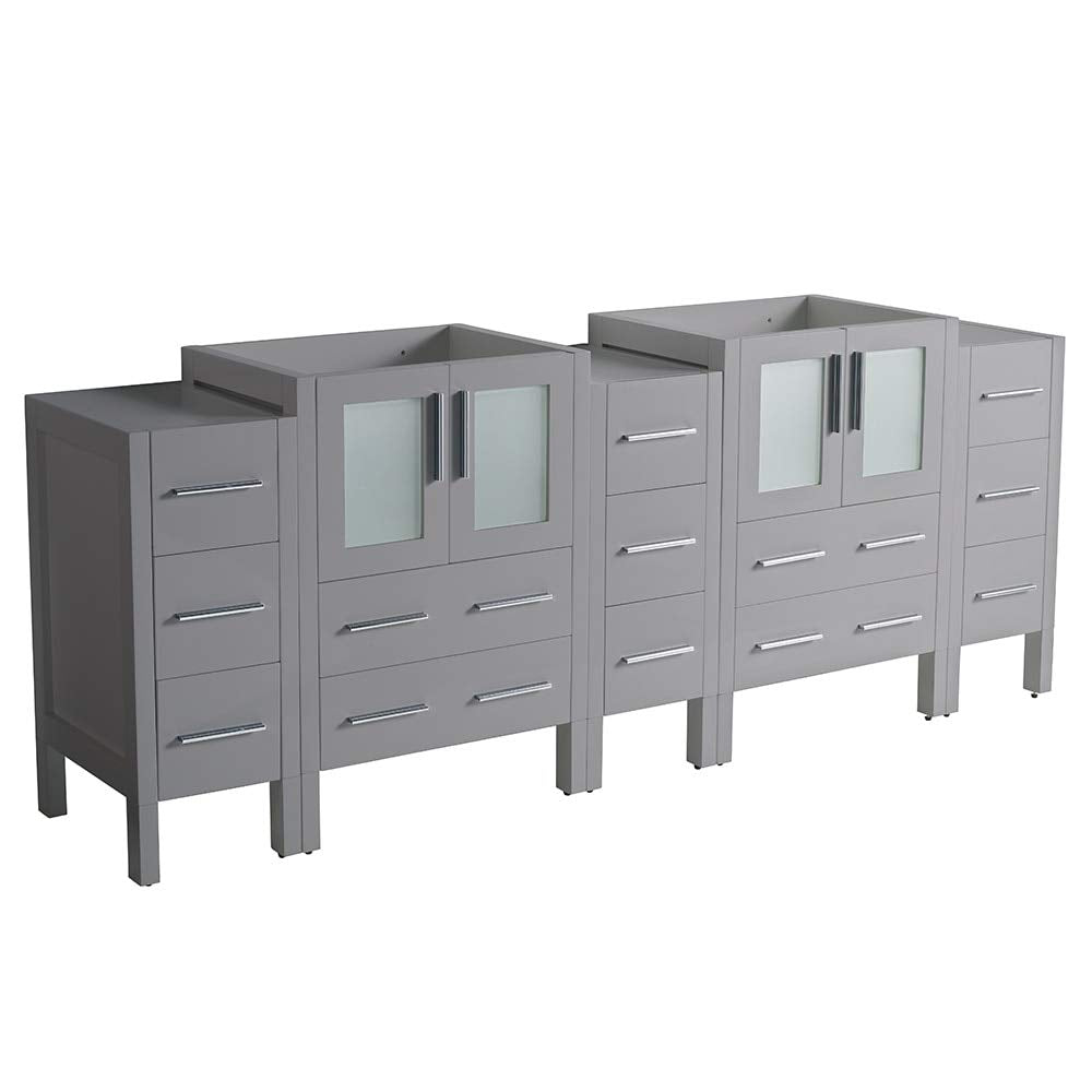 Fresca FCB62-72GR Fresca Torino 72" Gray Modern Bathroom Cabinets