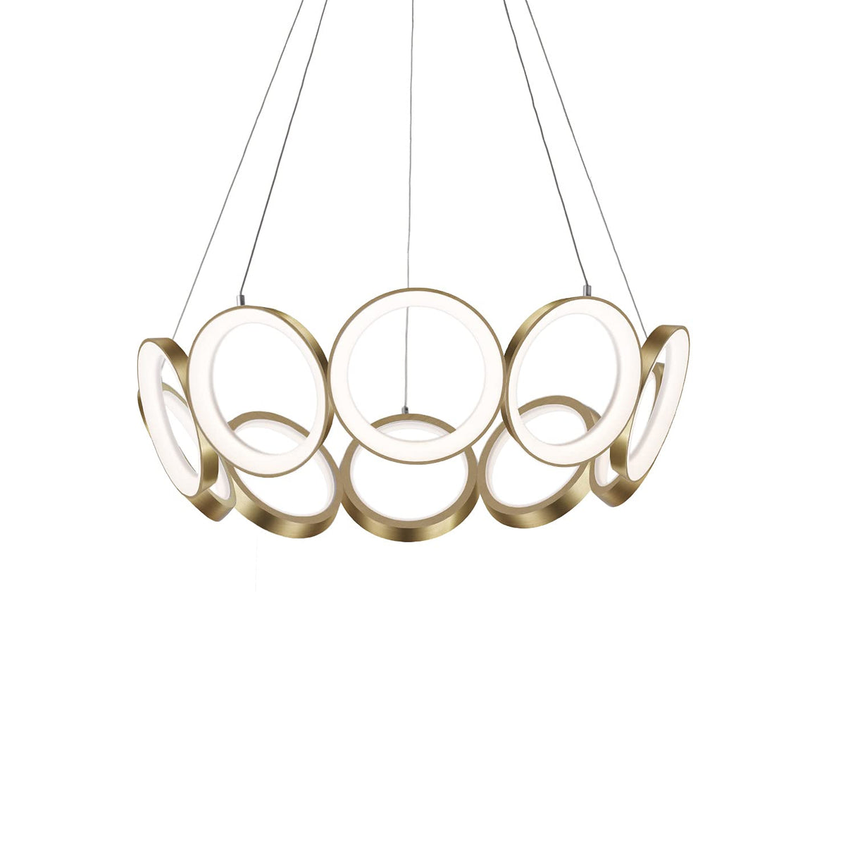 Kuzco CH94829-AN OROS 29" CH Antique Brass 120V TRIAC/ELV LED 3000K 90CRI 100W