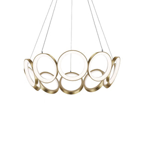 Kuzco CH94829-AN OROS 29" CH Antique Brass 120V TRIAC/ELV LED 3000K 90CRI 100W