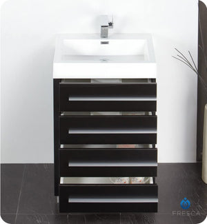 Fresca FCB8024BW Fresca Livello 24" Black Modern Bathroom Cabinet