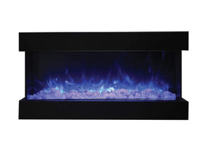 Amantii 50-TRU-VIEW-XL Tru View Deep Smart Electric - 50" Indoor / Outdoor WiFi Enabled 3 Sided Fireplace Featuring a depth of 14 1/4", MultiFunction Remote Control, Multi Speed Flame Motor, and a Selection of Media Options