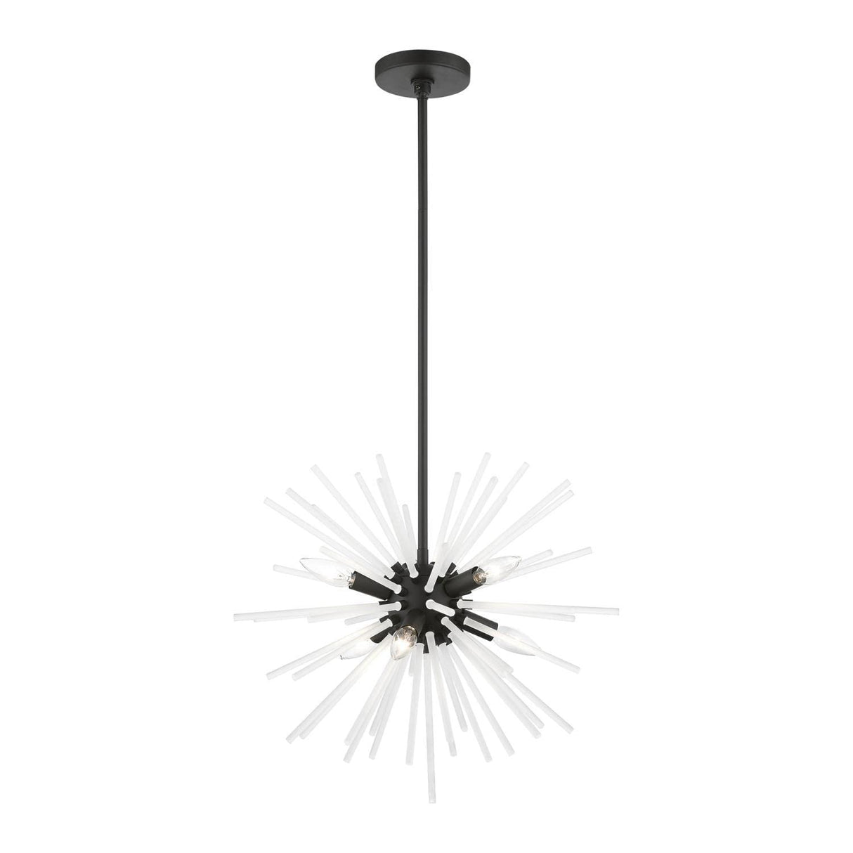 Livex Lighting 48824-04 Uptown - 6 Light Pendant In Sparkling Style-25.25 Inches Tall and 20 Inches Wide, Uptown - 6 Light Pendant In Sparkling Style-25.25 Inches Tall and 20 Inches Wide