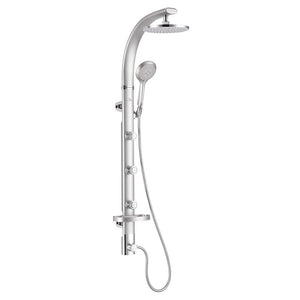 PULSE ShowerSpas 1017-S Bonzai Silver Aluminum Shower System