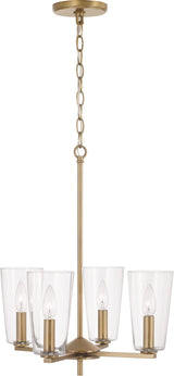 Capital Lighting 348641AD-538 Portman 4 Light Pendant Aged Brass