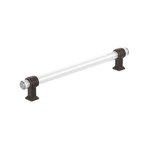 Amerock BP36661CORB Clear/Oil-Rubbed Bronze Cabinet Pull 8 in (203 mm) Center-to-Center Cabinet Handle Glacio Drawer Pull Kitchen Cabinet Handle Furniture Hardware