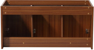 Fresca FCB8092TK-D Fresca Vista 48" Teak Wall Hung Double Sink Modern Bathroom Cabinet