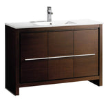 Fresca FCB8148WG-I Fresca Allier 48" Wenge Brown Modern Bathroom Cabinet w/ Sink