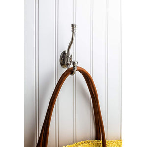 Elements YD50-518DBAC 5-3/16" Brushed Oil Rubbed Bronze Ringed Contemporary Double Prong Wall Mounted Hook