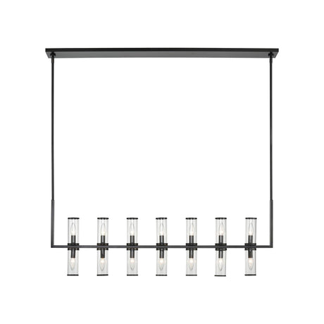 Alora LP309077UBCG REVOLVE LINEAR PENDANT 14 LIGHT URBAN BRONZE CLEAR GLASS